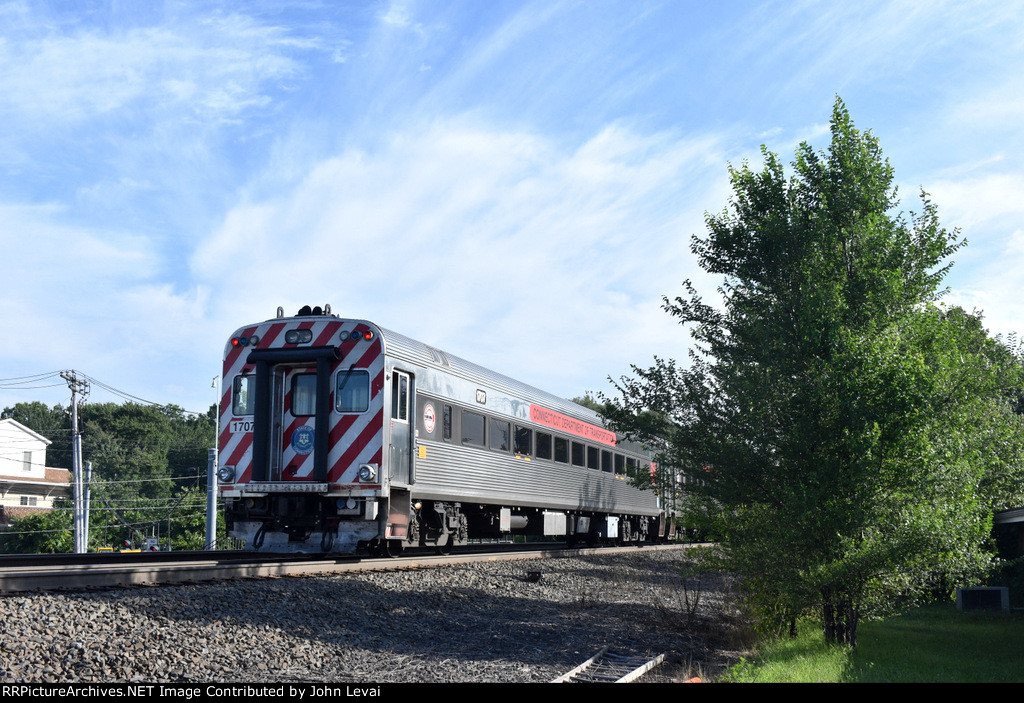 CDOT Mafersa Cab Car # 1707 trails on Train # 6459